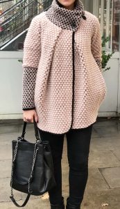 Strickjacke, Ballonjacke in hellrosa